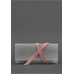 Тревел-кейс кожанный серый с розовым Тревел-кейс кожанный серый с розовым